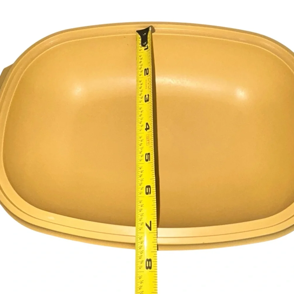 Vintage‎ Tupperware Oval Microwave Steamer Cooker Yellow 1273-4 W Insert & Lid